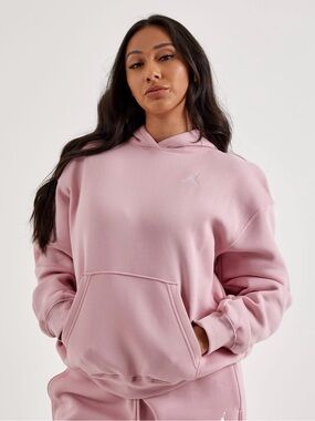 Jordan Pink Hooded Pullover with Jumpman Embroidery